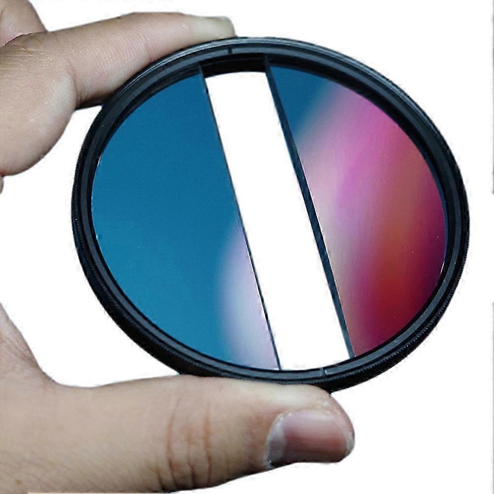 82mm compatible witheground Blur Effect Filter Double Half-Moon DSLR Accessories Center Field Filter Diopter Filter