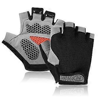 L Size Breathable Half-Finger Cycling Gloves, Anti-Slip Shock-Absorbing Workout Gloves for Biking, Gym & Outdoor Sports