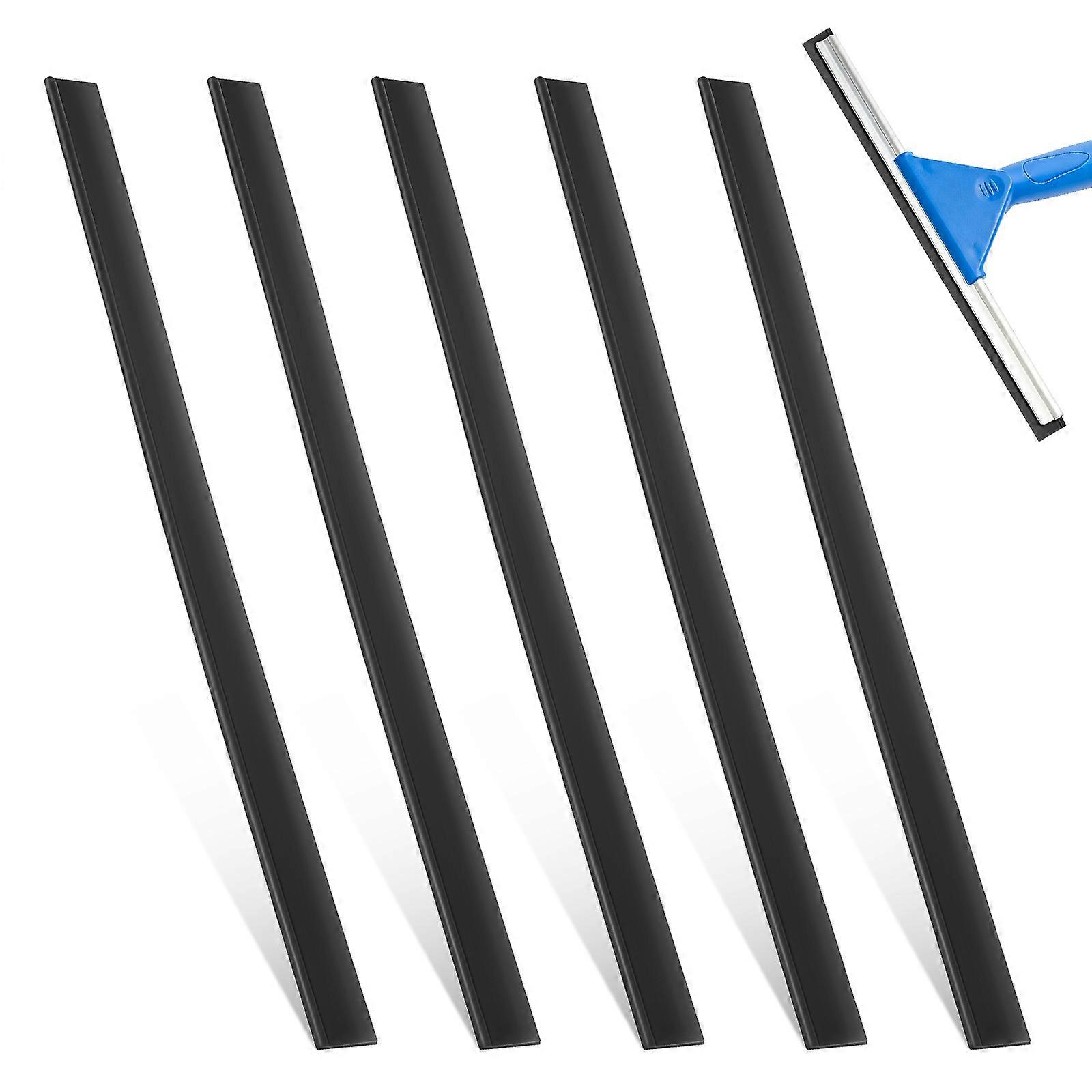 5pcs Squeegee Replacement Rubber Window Squeegee Rubber Refill 35cm Squeegee Strip