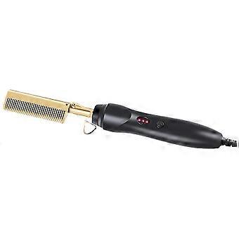 2-in-1 Hair Straightener and Curler with Ceramic Plates for Beach Waves, Dual Voltage, Black