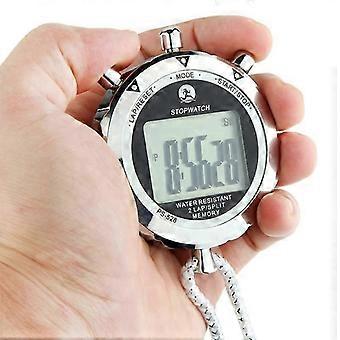 PS528 Metalowy sportowy stoper z paskiem, cyfrowy chronograf, wyświetlacz LCD, alarm, sygnał godzinowy
