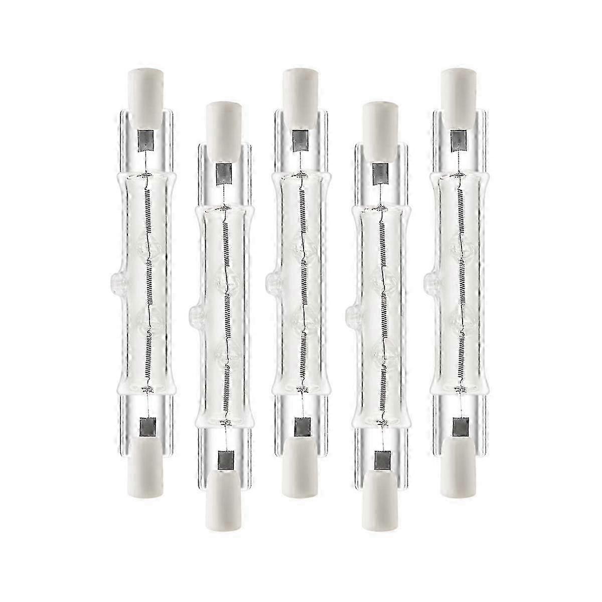 R7S 118mm 300W Halogen Linear Light 5 Pack compatible with Construction Lighting