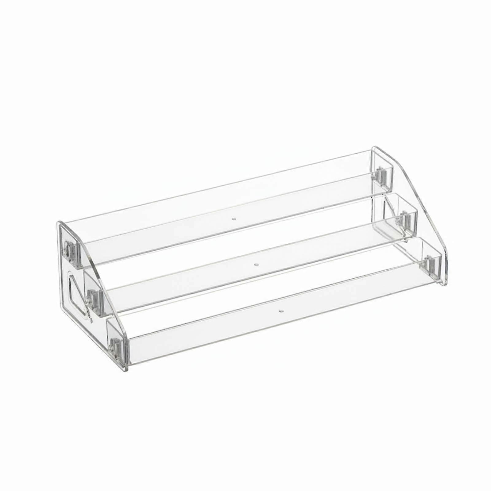 Stepped Acrylic Display Stand Space-Saving Tiered Pin Display Rack Versatile Use
