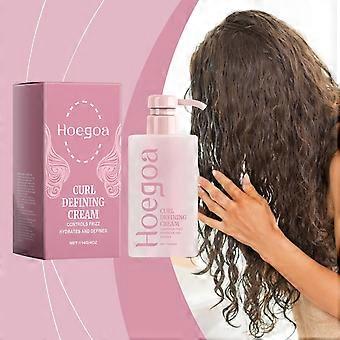 Hoegoa Curl Styling Cream, Bangs Curl Care Styling Cream With A Fluffy, Moisturizing Natural Shine