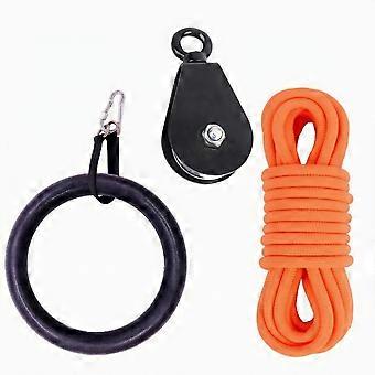 Gymnastic Circle Training Kit with Rope Outdoor Conjunto Polea Y Cuerda Hanging