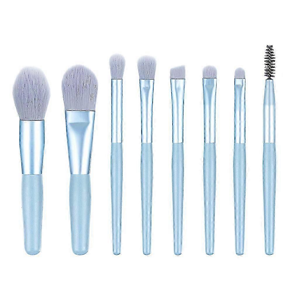 Professional Makeup Brush Kit - 16Pcs Light Blue Handle Set