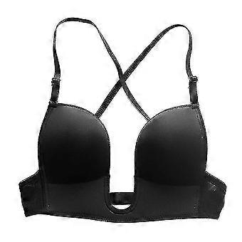 Liftup Low Back Plunge Bra Cleavage-boosting Light Padding Bra Underwear 26-27