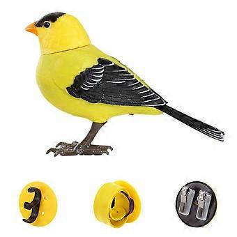 Interactive Chirping Robot Bird Toy, Voice & Light Activated Simulation Bird, Battery Operated Electronic Pet Toy for Kids