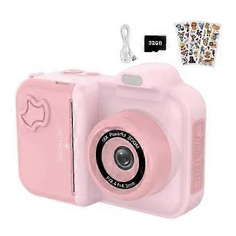 Instant Print Camera for Kids Mini Digital Video Camera Dual Lens Photo Printing Thermal Paper Toys Camera Child_qt5