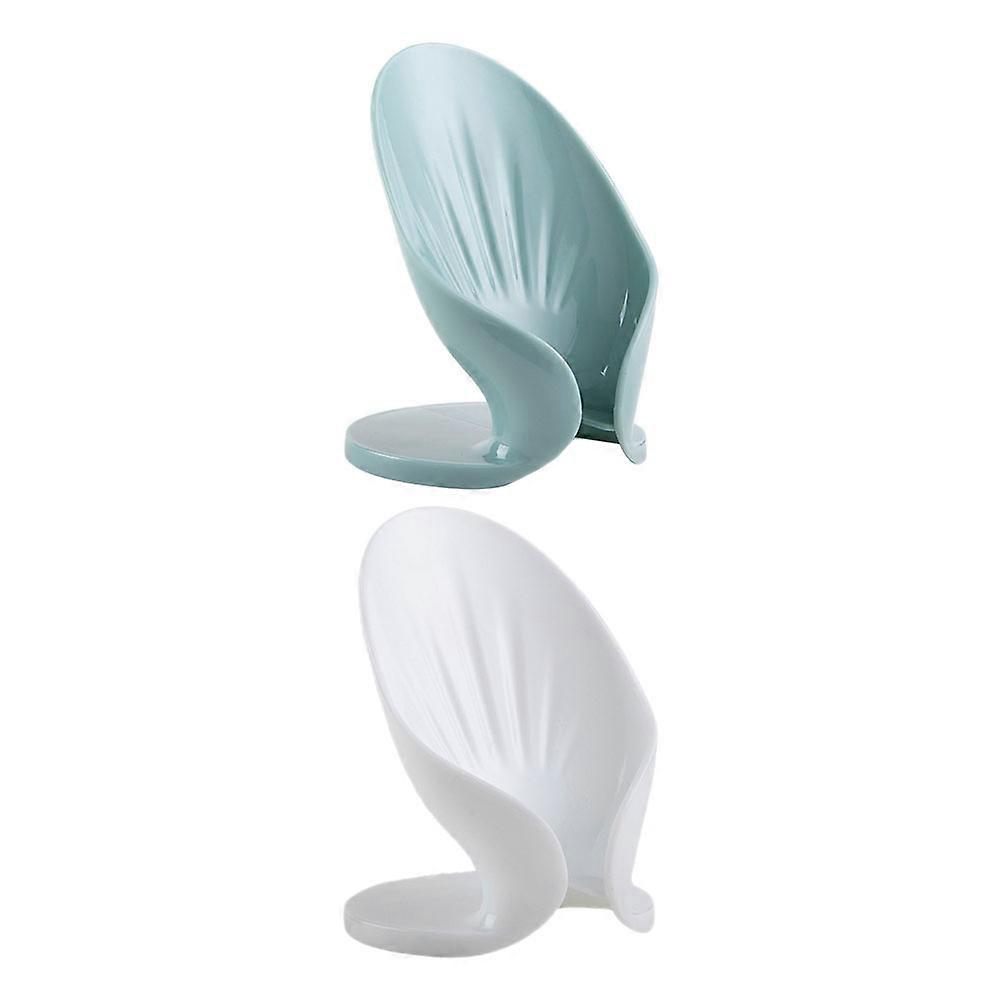 Bathroom Soap Dish Plastic Draining Soap Tray Self Draining 2Pcs