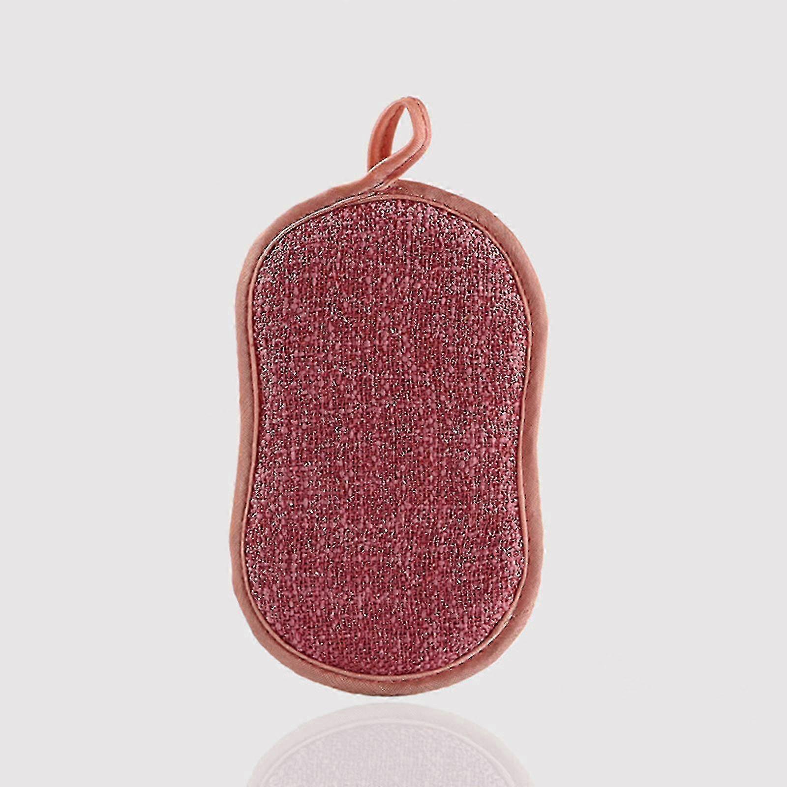 6pcs Dishware Sponge, Reusable Washable Sponges Microfiber Sponge Scratching Sponge Double Sided Magic Sponge(red)