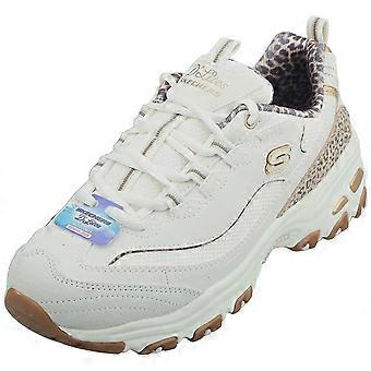 Skechers D'lites Wild Charm Womens Fashion Trainers in White