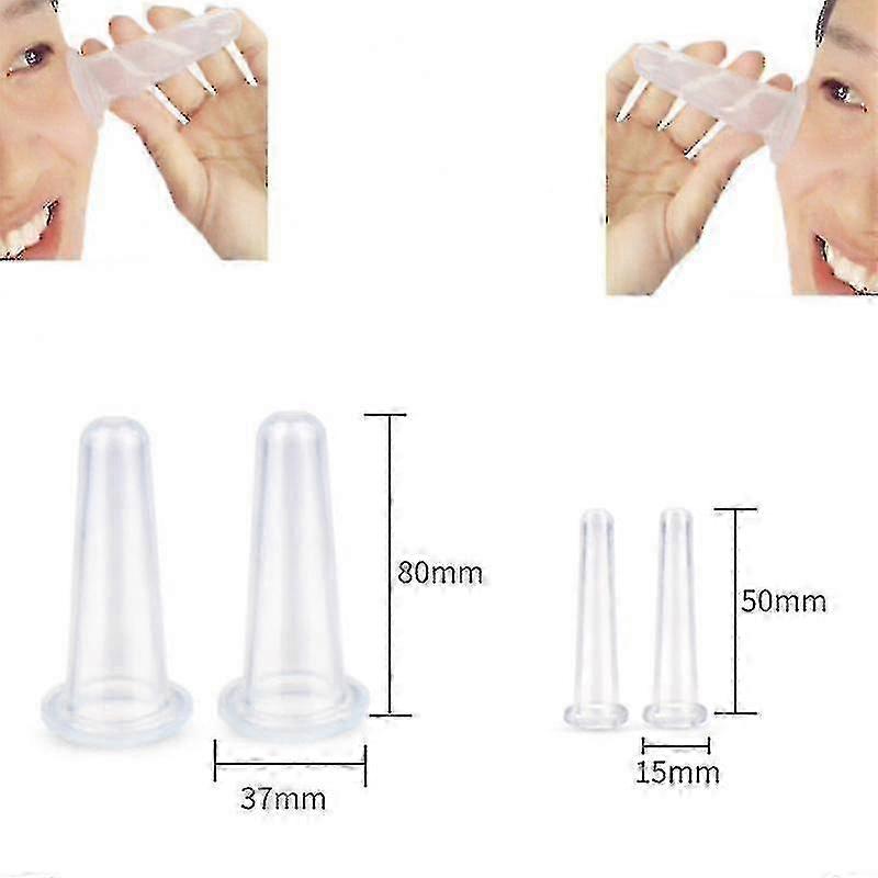 4pc Silicone Face Body Cupping Set