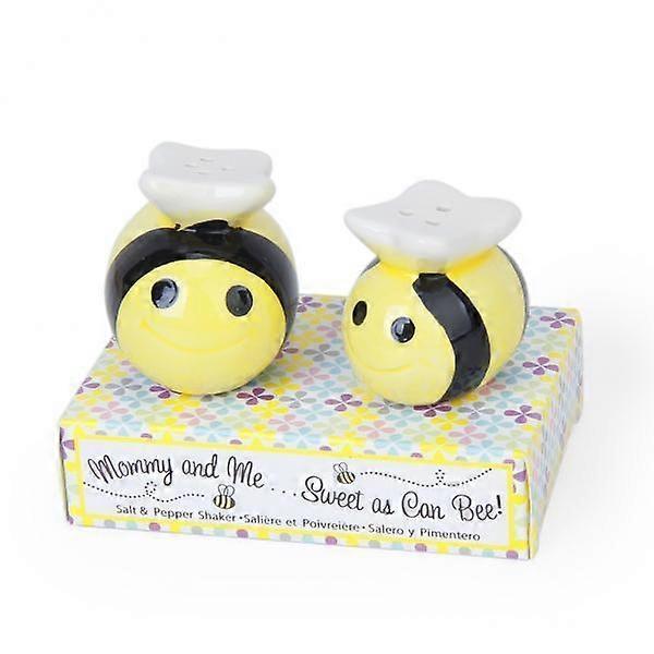 4x 2x Pepper Shaker Spice Jars Set with Bees Design