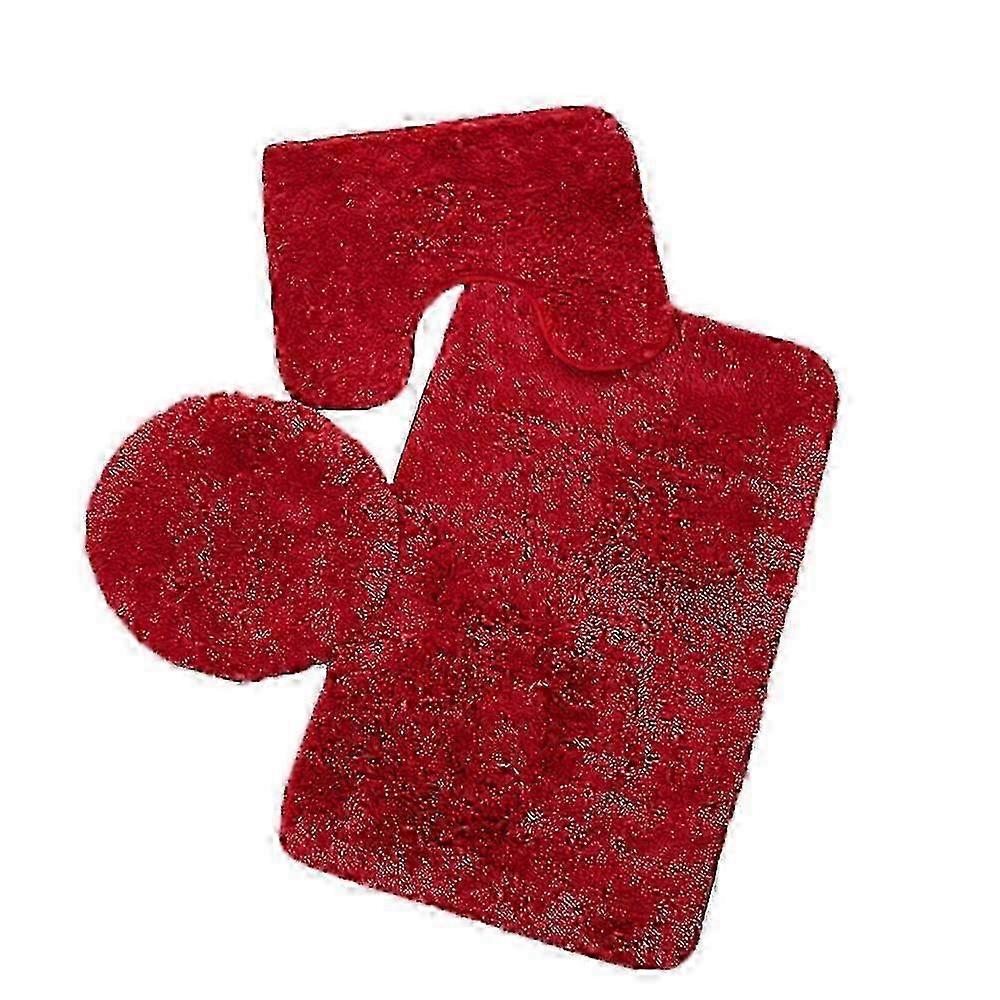 U Shape Chenille Bathroom Rug Set