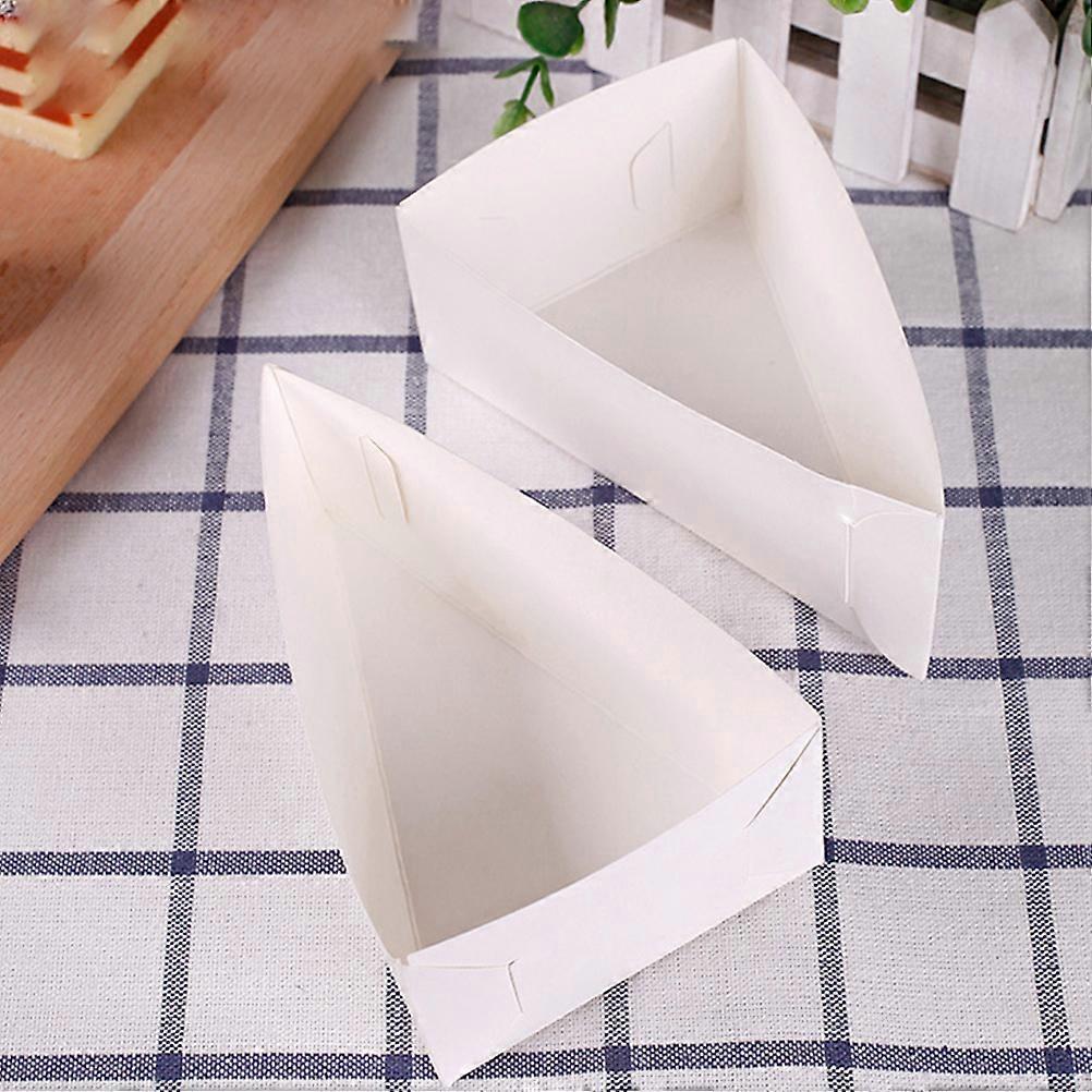 Triangle Cake compatible with Storage Use 20Pcs White Disposable Cupcake Boxes