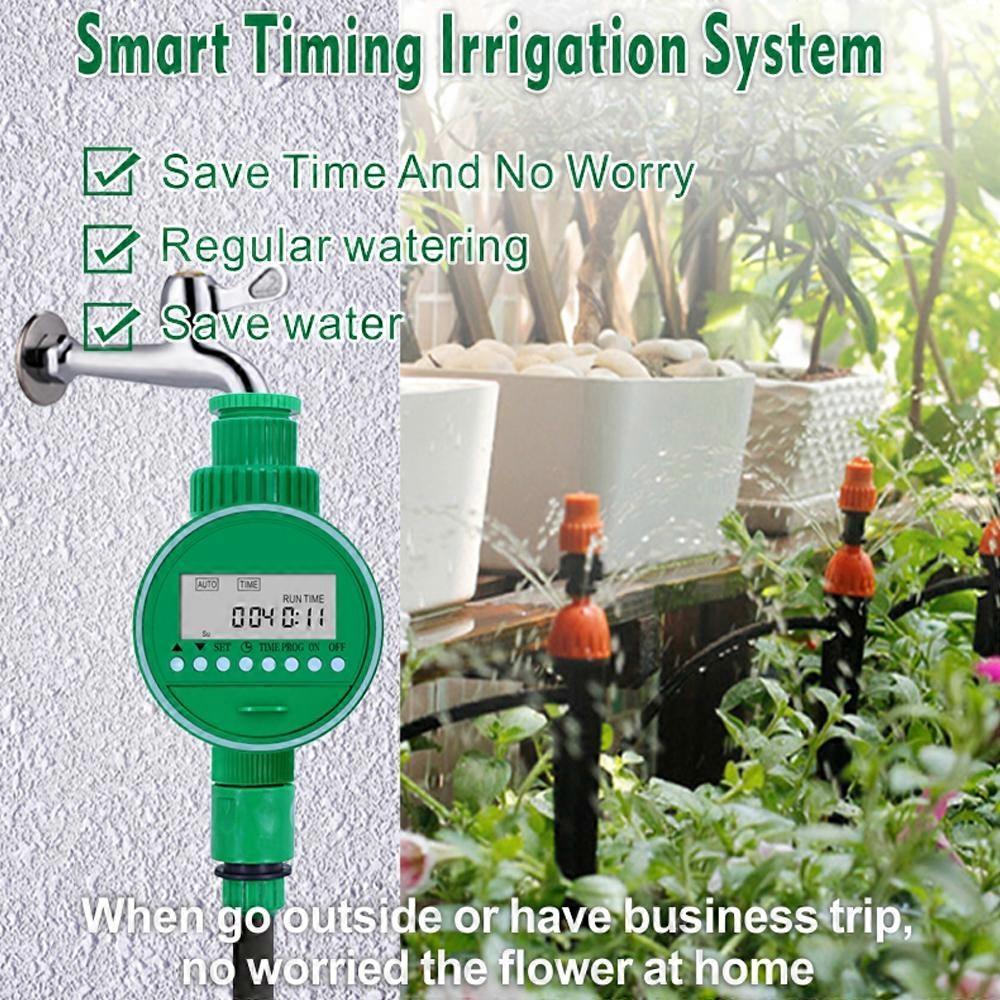 16 Programs Setting Timer Irrigation Controller LCD Display Automatic Flower Plant Watering Device Garden Solenoid Controller