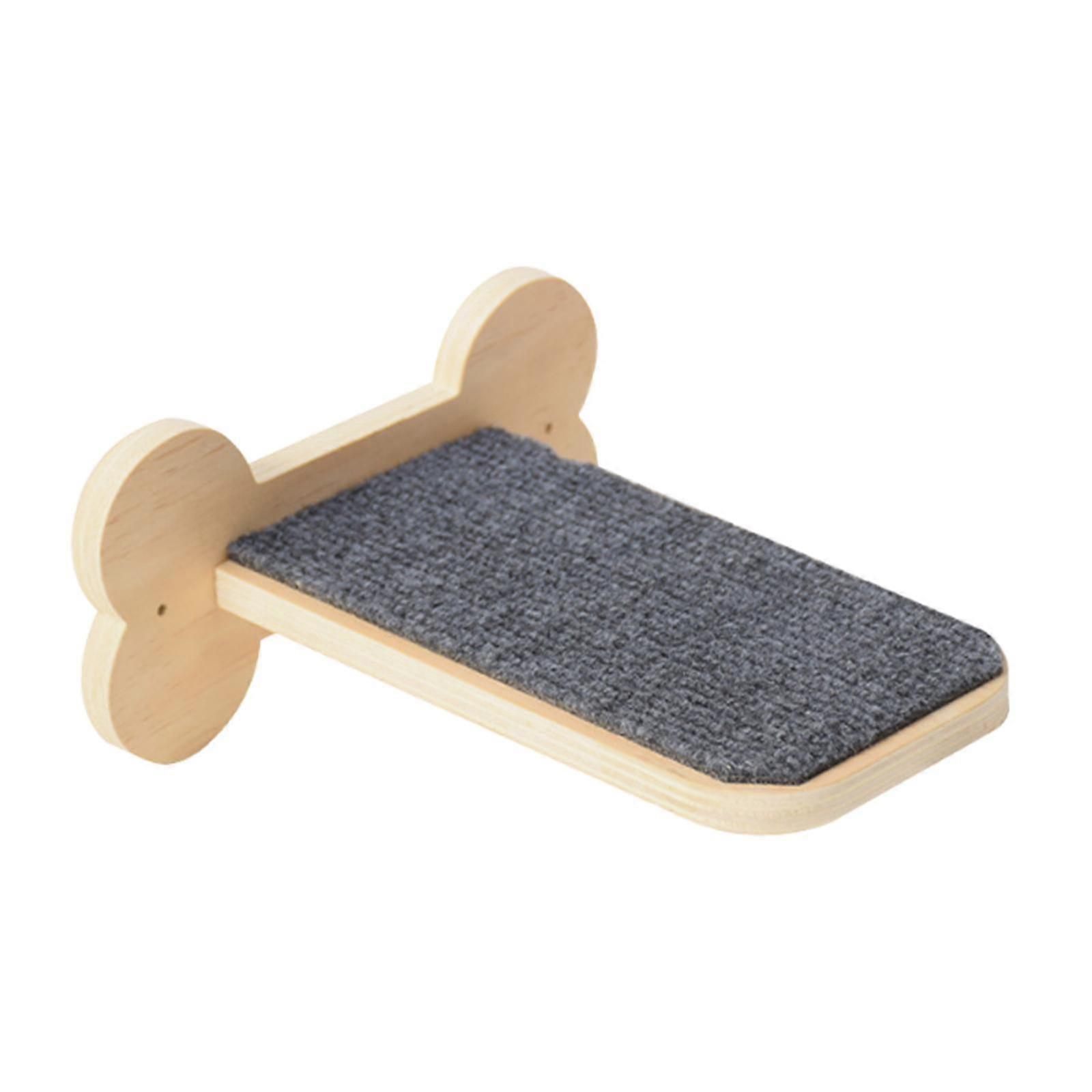 Compact Wooden Cat Scratching Perch