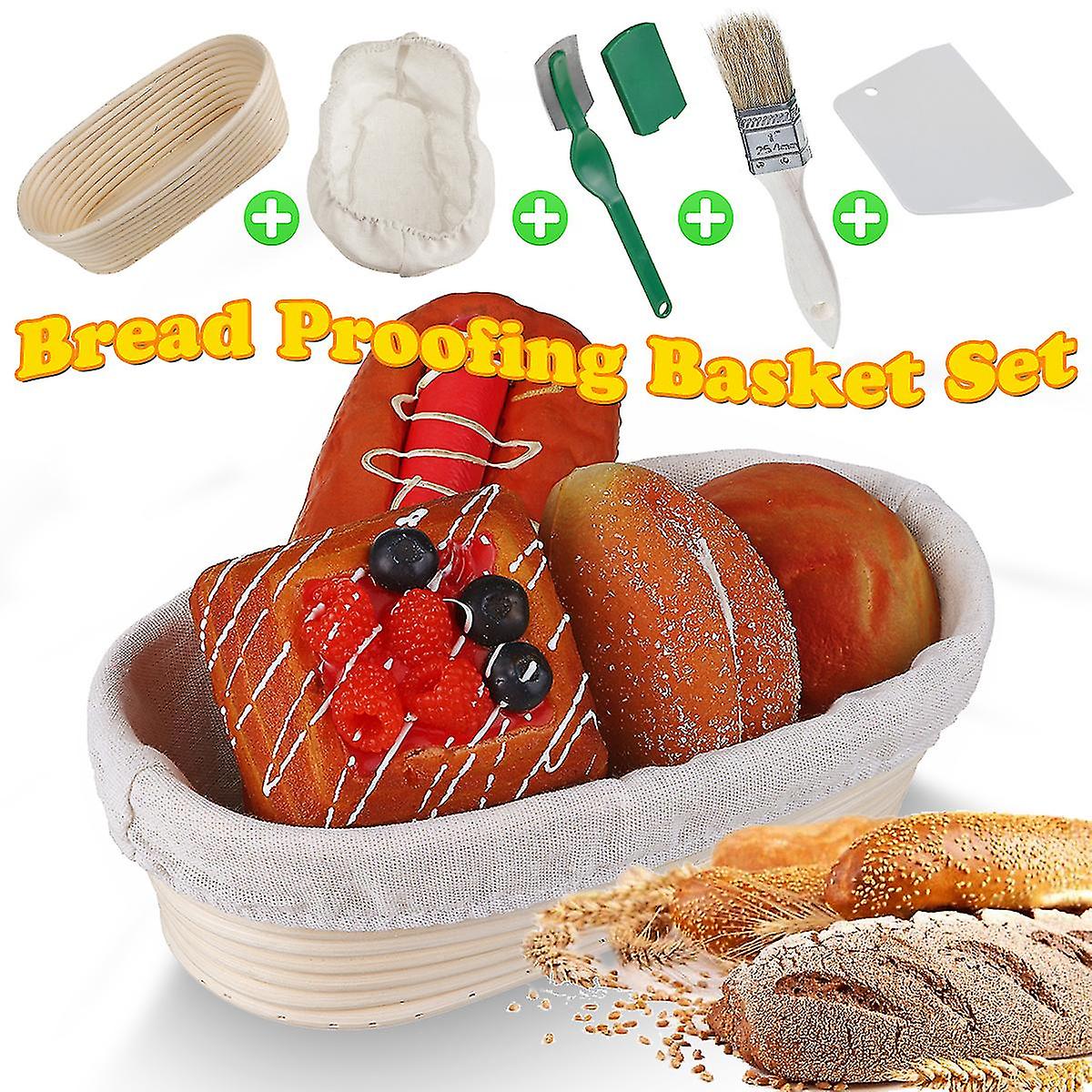 25x15cm Oval Bread Proofing Proving Basket Rattan Banneton Brotform Dough Tool