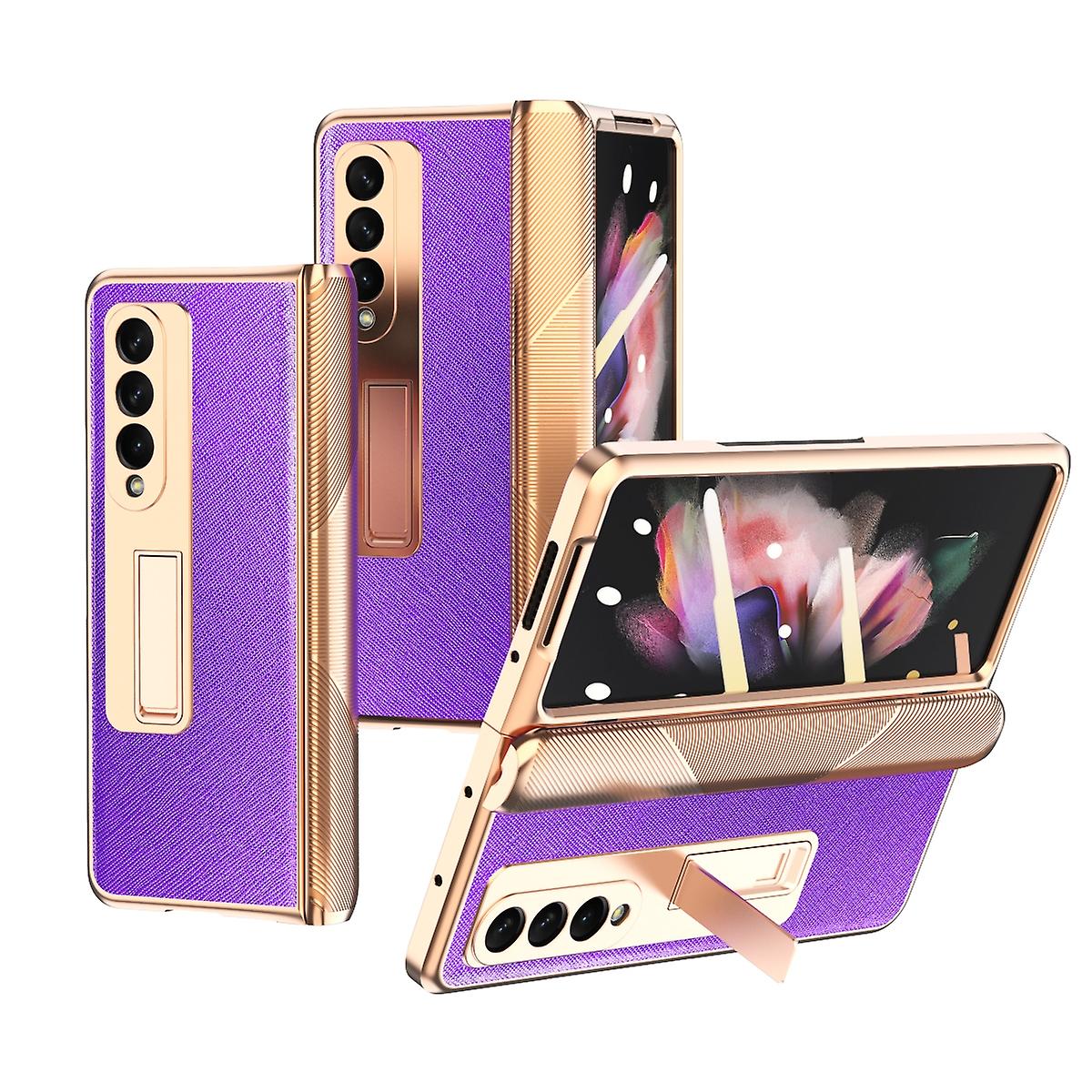 Cross Texture Case For Samsung Galaxy Z Fold3 5G