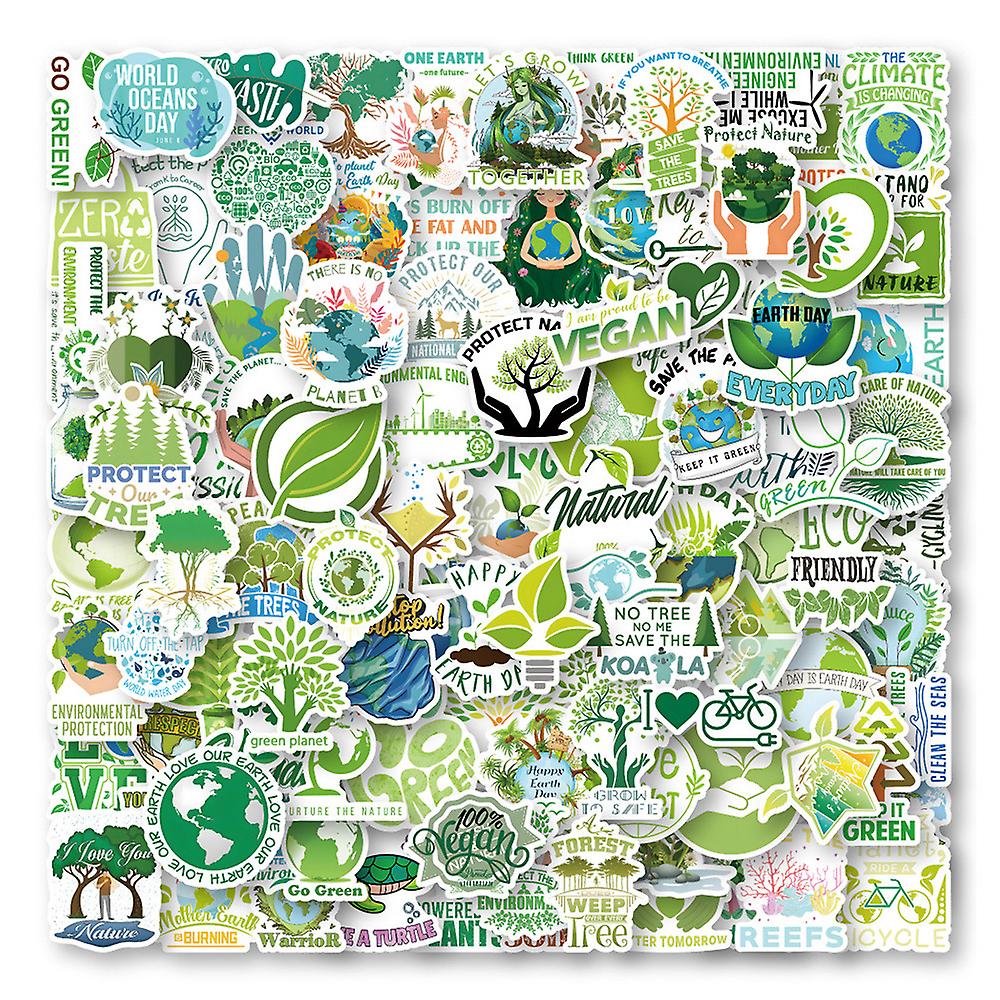 100pcs/set Protect Nature Theme Waterproof Stickers For Adults Kids Water Bottle,laptop,phone,skateboard,stickers