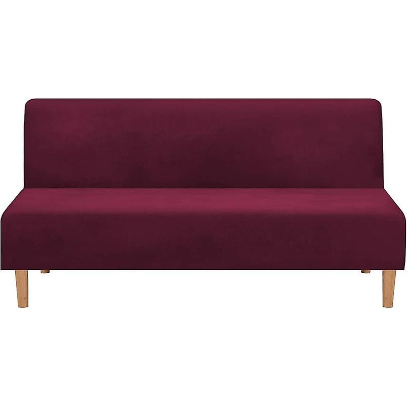 Divano letto fodera senza braccioli, fodera elastica in velluto morbido e confortevole per divano letto, divano letto pieghevole (Thick Velvet Wine...