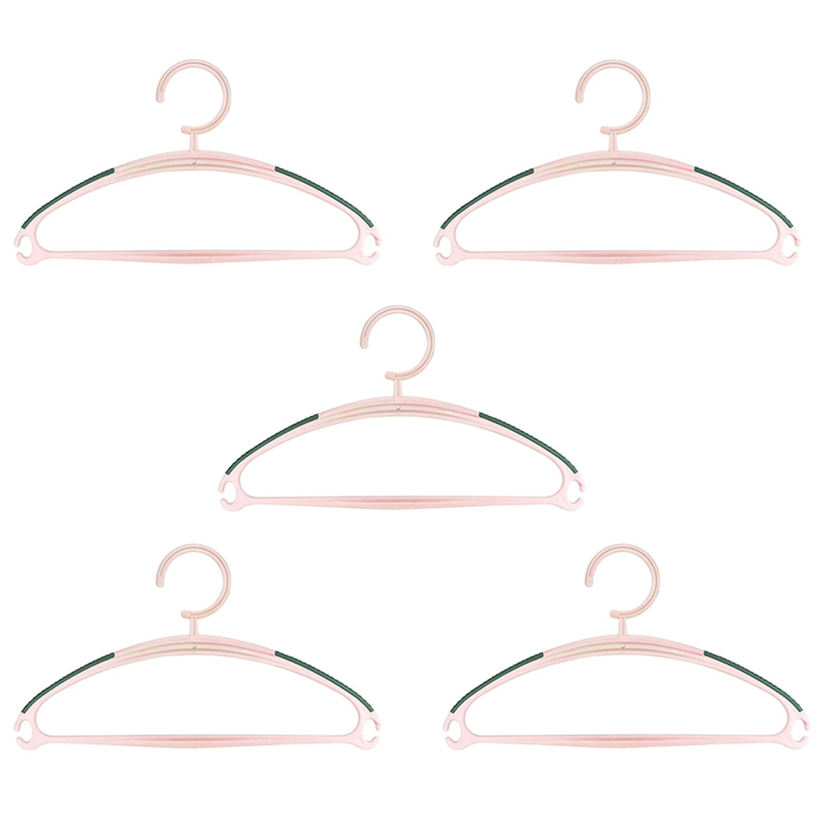 Thicken Plastic Hangers Set Of 5 Non Slip Space Saving Clothes Hanger
