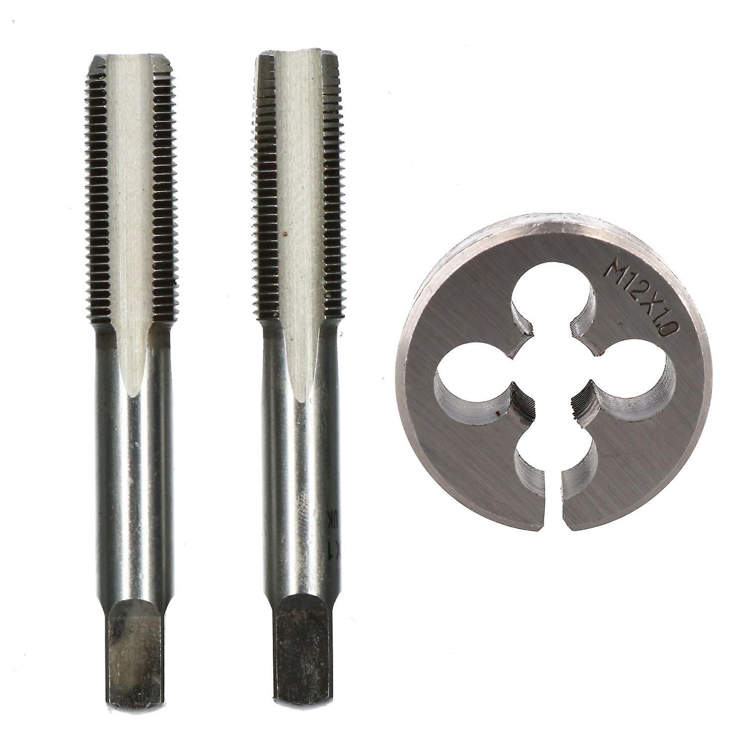 M12 x 1mm Metric Tap and Die Tungsten Steel Taper and Plug TD012_TD047