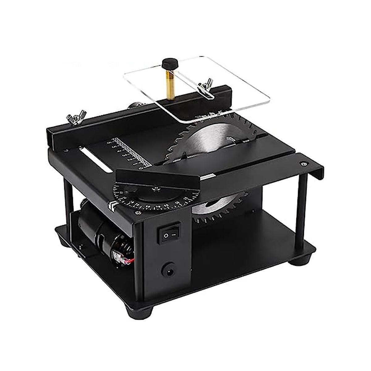 Table Saw, 0-90Angle Adjustable Woodworking Cutting Speed 1000-3000R/Min for Wooden Model Crafts M