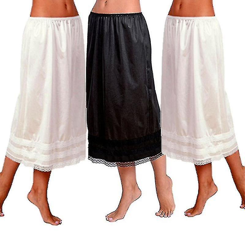 Femei dantelă Underskirt petticoat sub rochie fusta lunga fusta de siguranță fusta supradimensionate U_i