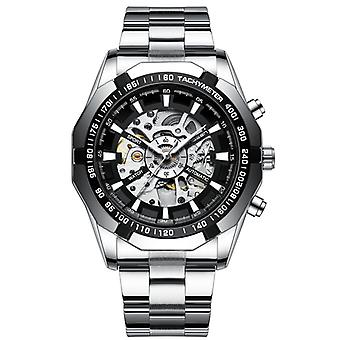 FNGEEN A001 Men Fashion Steel Band Hollow Watch