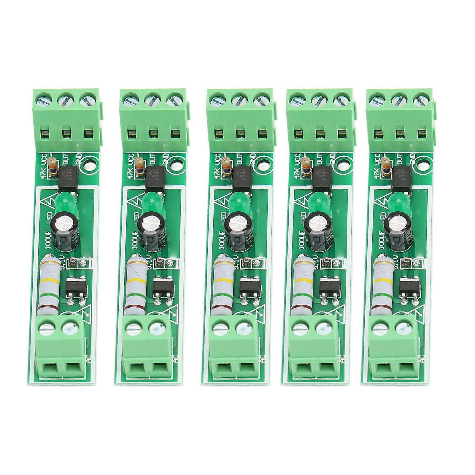 5PCS 1 Channel Optocoupler Isolation Module AC Voltage Detection Board Support PLC Control Signal Isolation