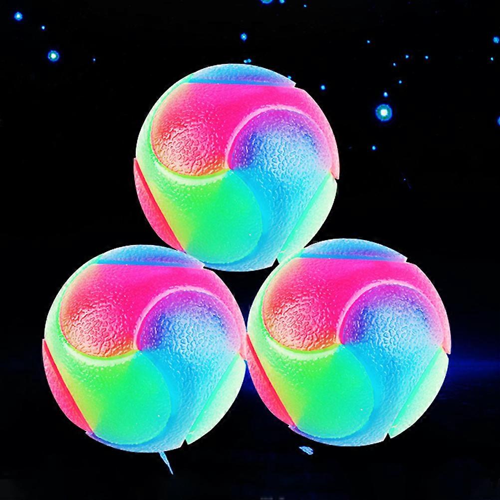 Glowing Elastic Dog Ball Rubber Dog Bite Ball Flashing Interactive Pet Toy