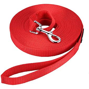 Veeki Dog Training Leash Long Line Puppy Obedience Recall Lead for Dogs  Great for Play Camping Beach Backyard (3XL 100Ft, Red)