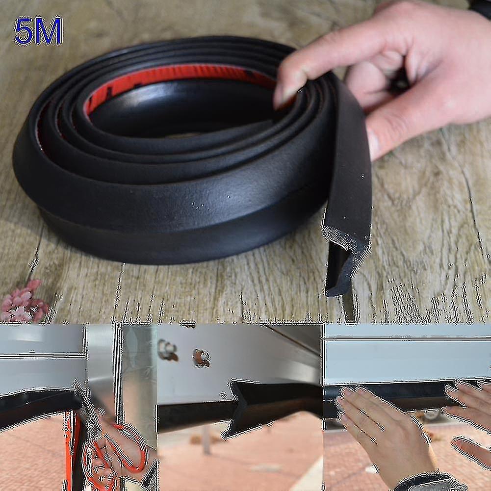 5m Garage Door Bottom Weather Stripping Rubber Seal Strip Replacement