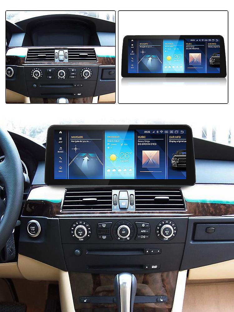 2024 New KSW 12.3" For BMW 5 Series E60 E61 2005-2010 Car Intelligent System Android 13 Carplay Qualcomm 680 8GB 256GB