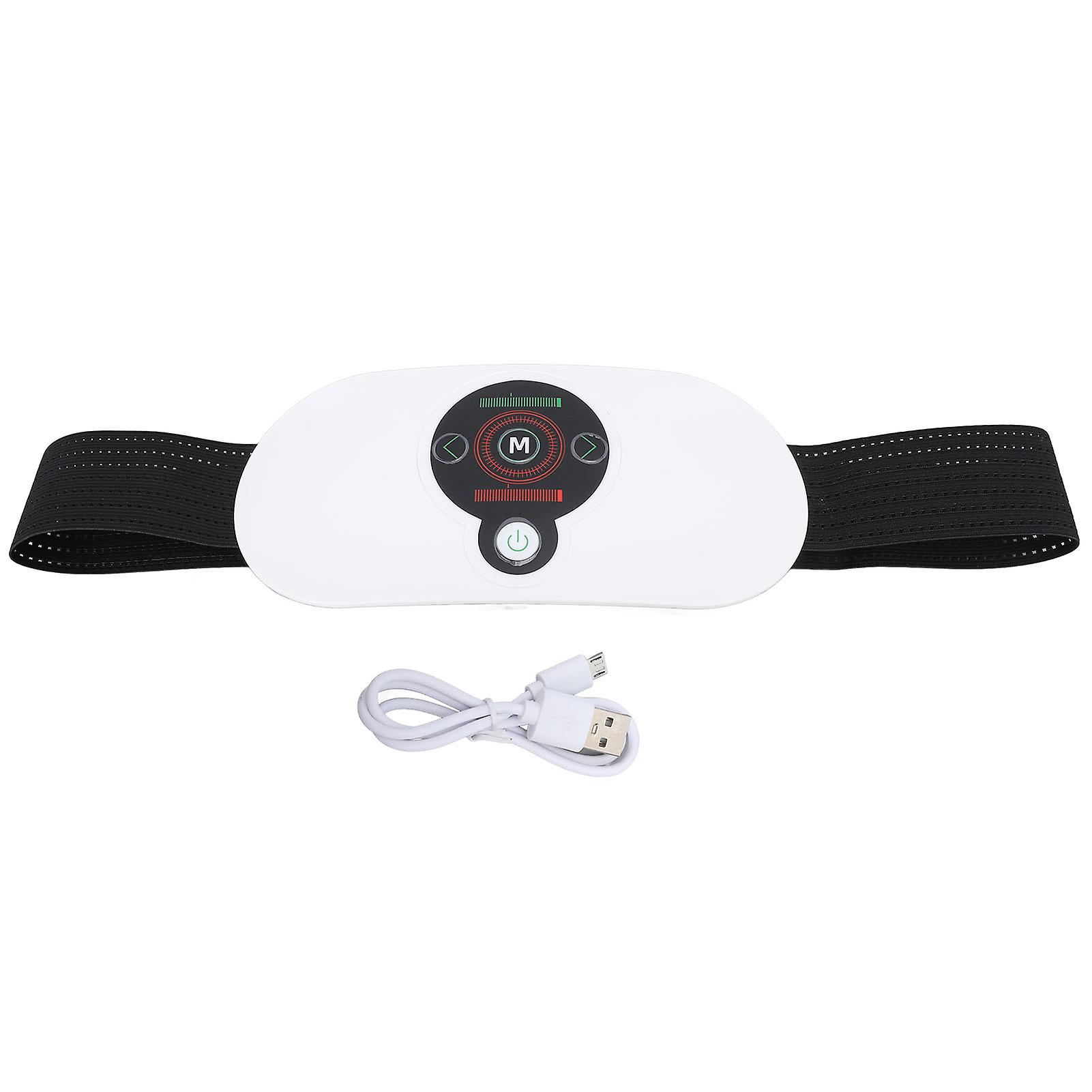Heated Abdominal Massager for Women, 9 Pulse Modes, 3 Vibration Levels, USB Electric Slimming Belt for Back Pain and Menstrual Cramps