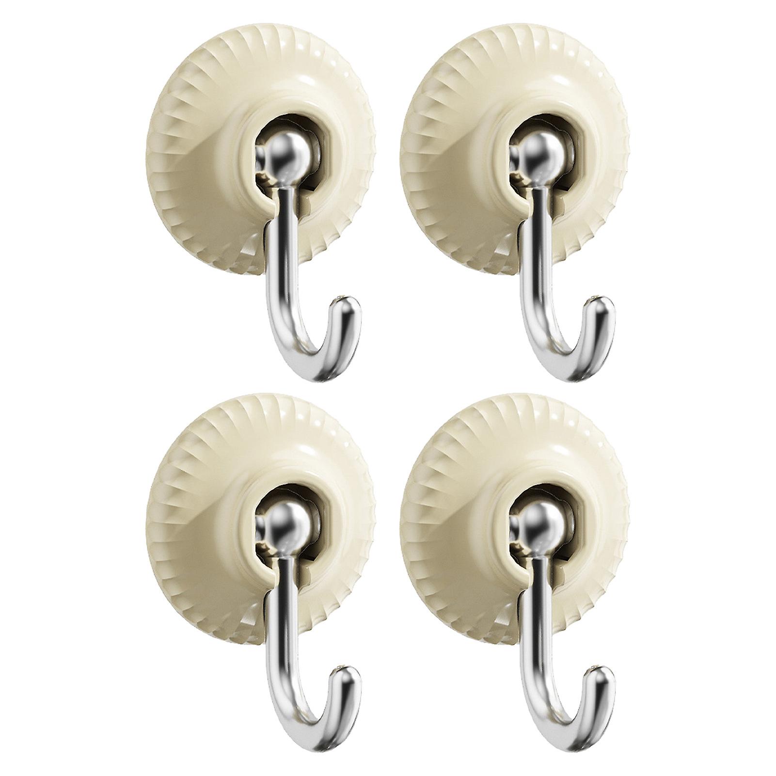 4pcs Adhesive Hooks Multifunctional High Load Capacity Sticky Behind Door Hooks for Home Kitchen Bathroom Office