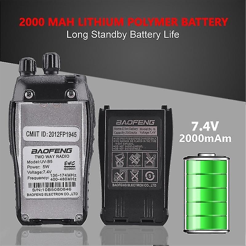 Walkie Talkie Dual Band 5W BF UV-B5 Handheld Walkie Talkie Radio Two Way Radio