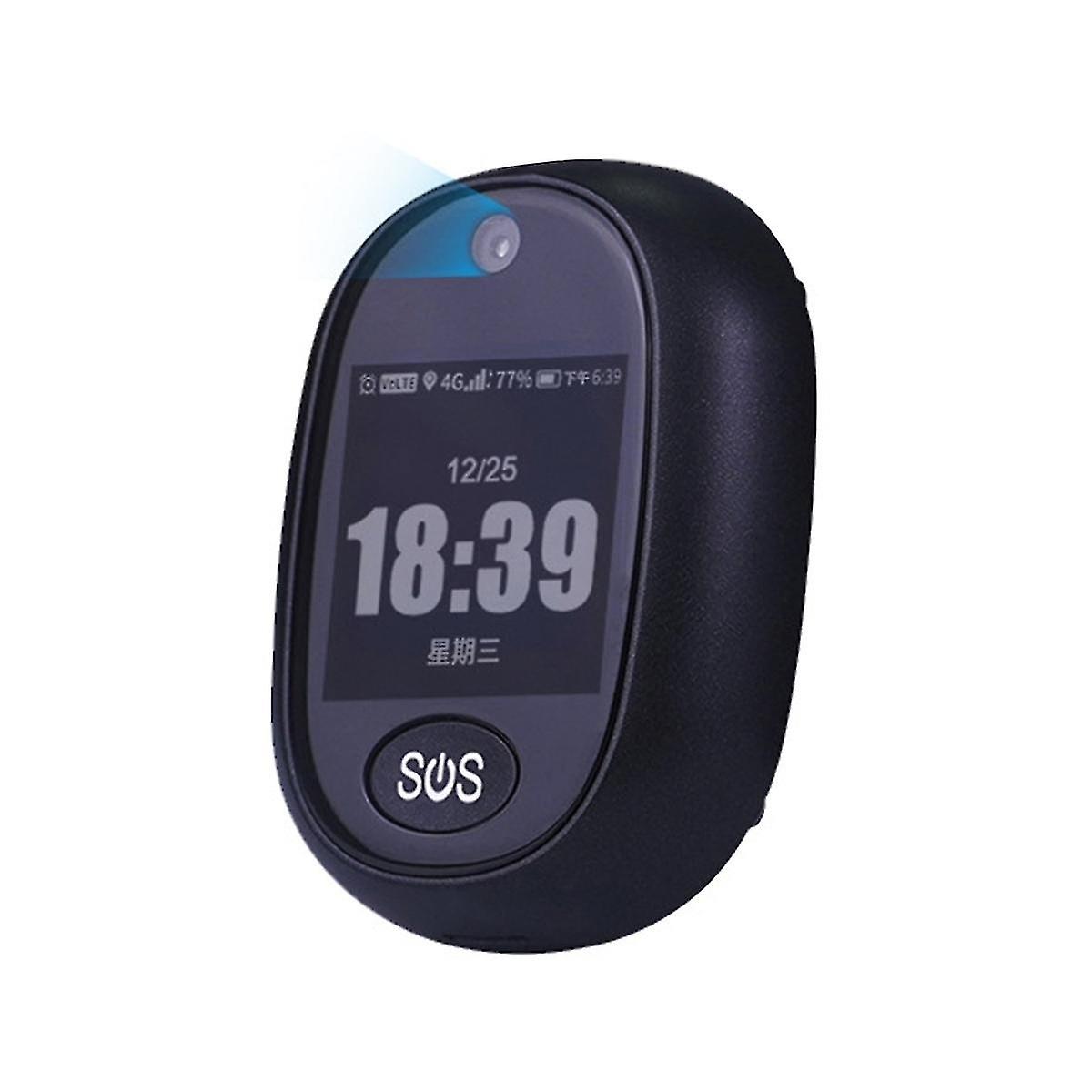 4g GPS Tracking Pendant V45 Elder Mini GPS Personal Tracker Alarm Clock Talking Clock Waterproof (Bl