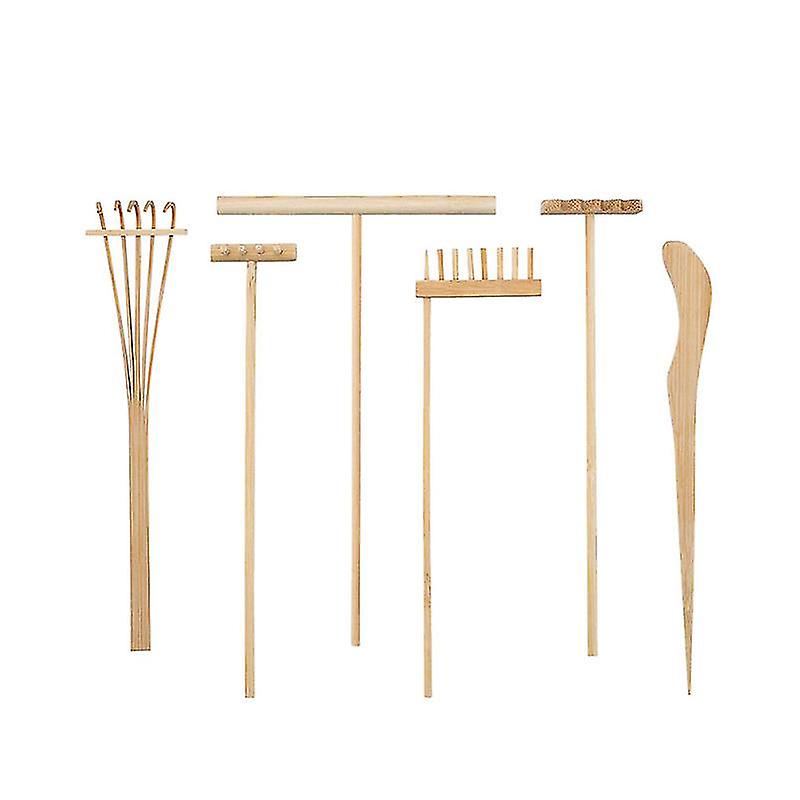 6pcs Bamboo Rake