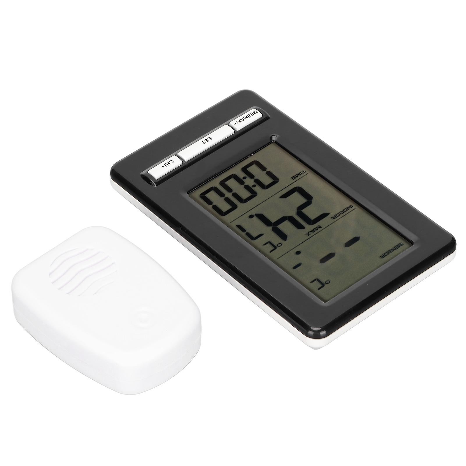 Wireless Electronic Thermometer Indoor Outdoor Home Digital Weather Station Clock Display Electronic Thermometer