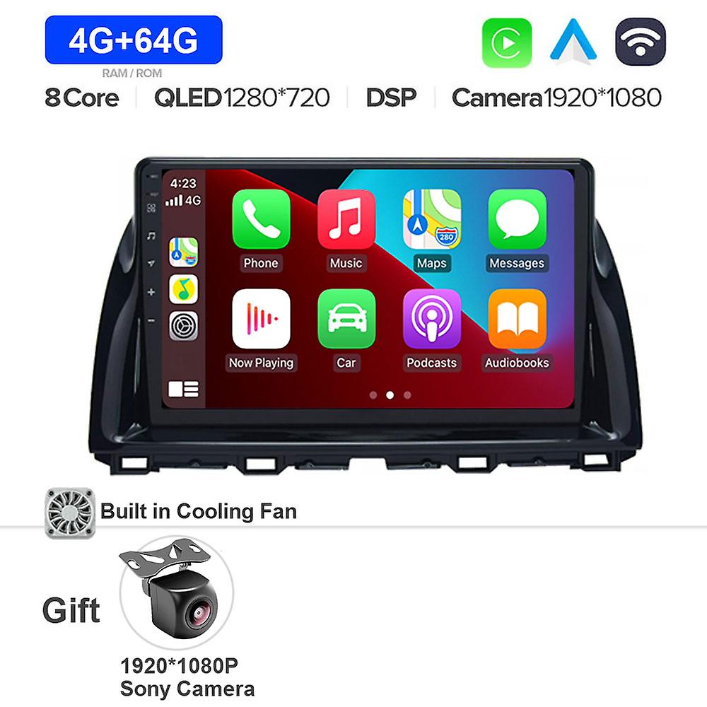 Trådløs Carplay For Mazda Cx5 CX-5 Cx 5 2012 - 2015 Bil Radio Multimedia Stereo videospiller GPS Navigasjon Android 13 Dsp Rds