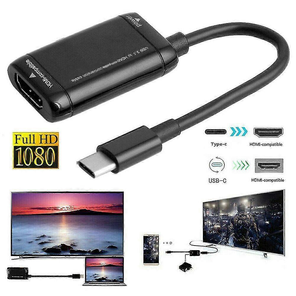USB-C Type C MHL til HDMI videokabeladapter for telefon nettbrettpute