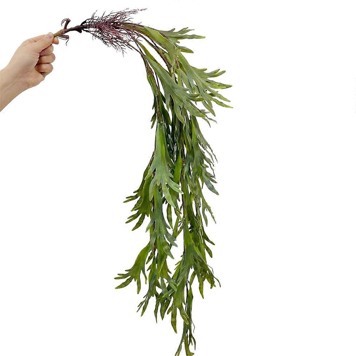 Simulation de vignes vertes suspendues et d'herbe verte Fausses vignes Lierre Plantes vertes suspendues Décoration murale de jardin C