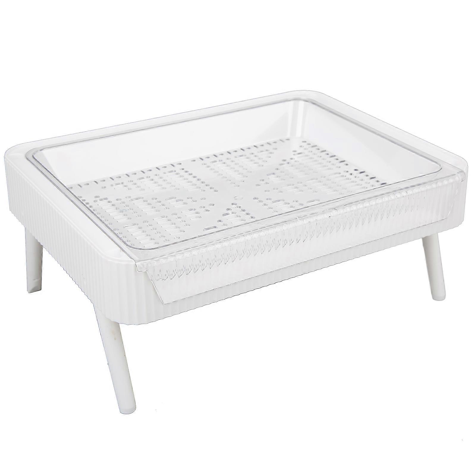 Kitchen Shelf Organizer, Household Cup Storage Desktop Multi Function Cup Drying Rack for Office,White