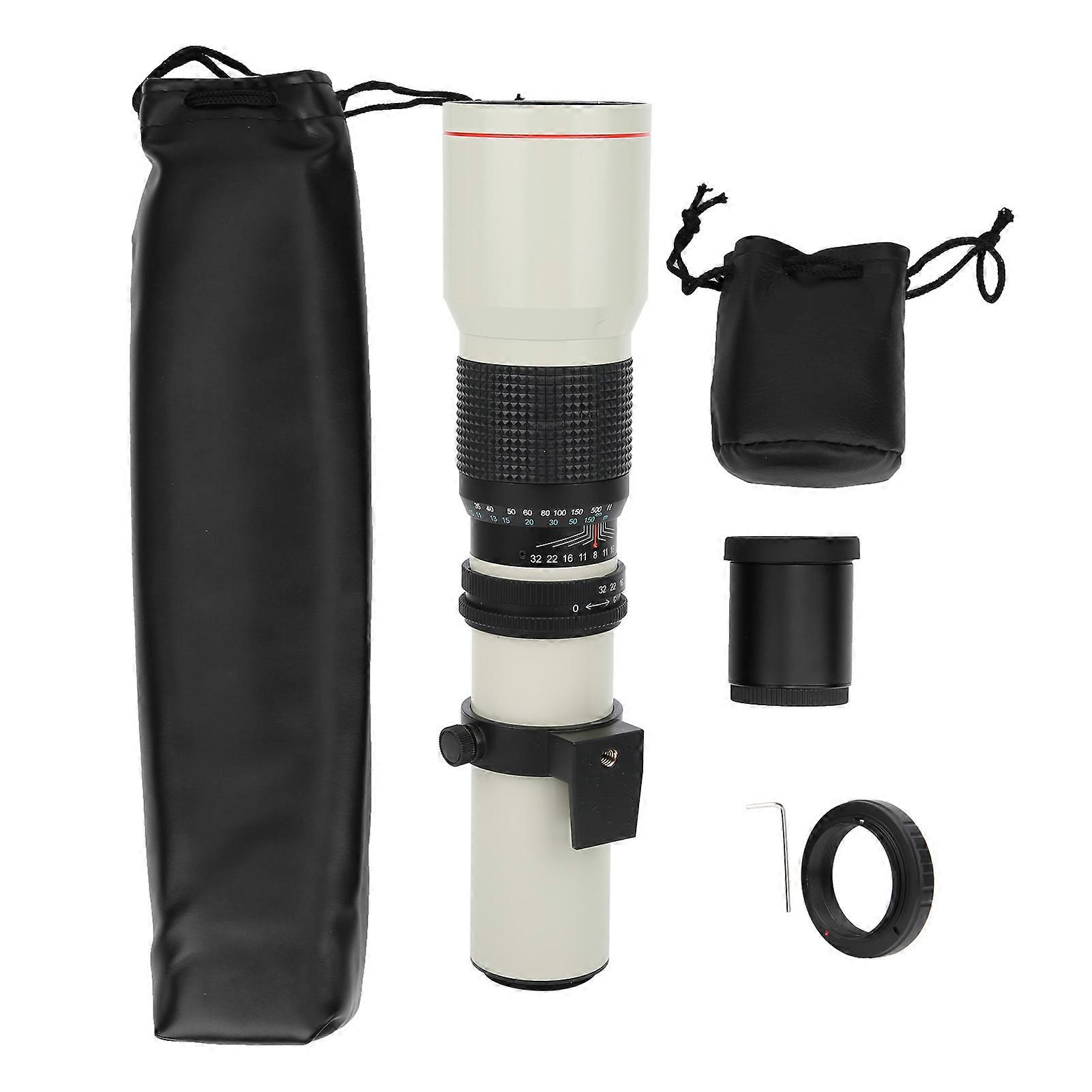500mm F8F32 يدوي التركيز عدسة تليفوتوغرافي مع 2X محول تقريب ل أوليمبوس OM Mountwhite NO.8755