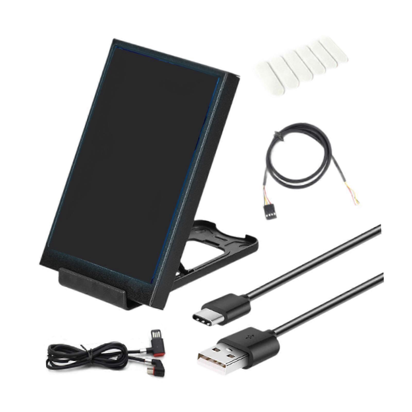 3.5" IPS PC CPU Data Monitor with Adjustable Bracket Metal Casing sub Screen Black