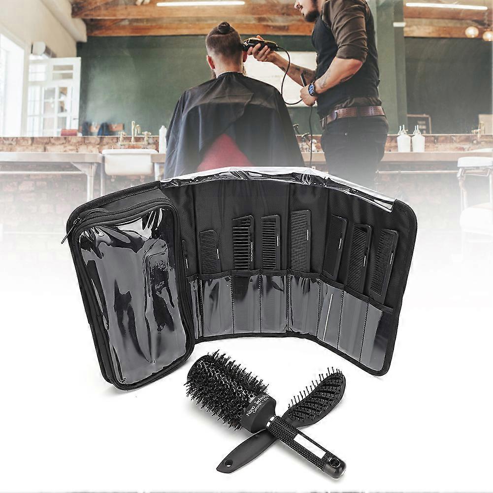 10pcs Professional Hairdressing Flat Rolling Hair Comb Hair Brush Set Antistatic Comb Set With Comb Bag Hairdresser Cut Comb
