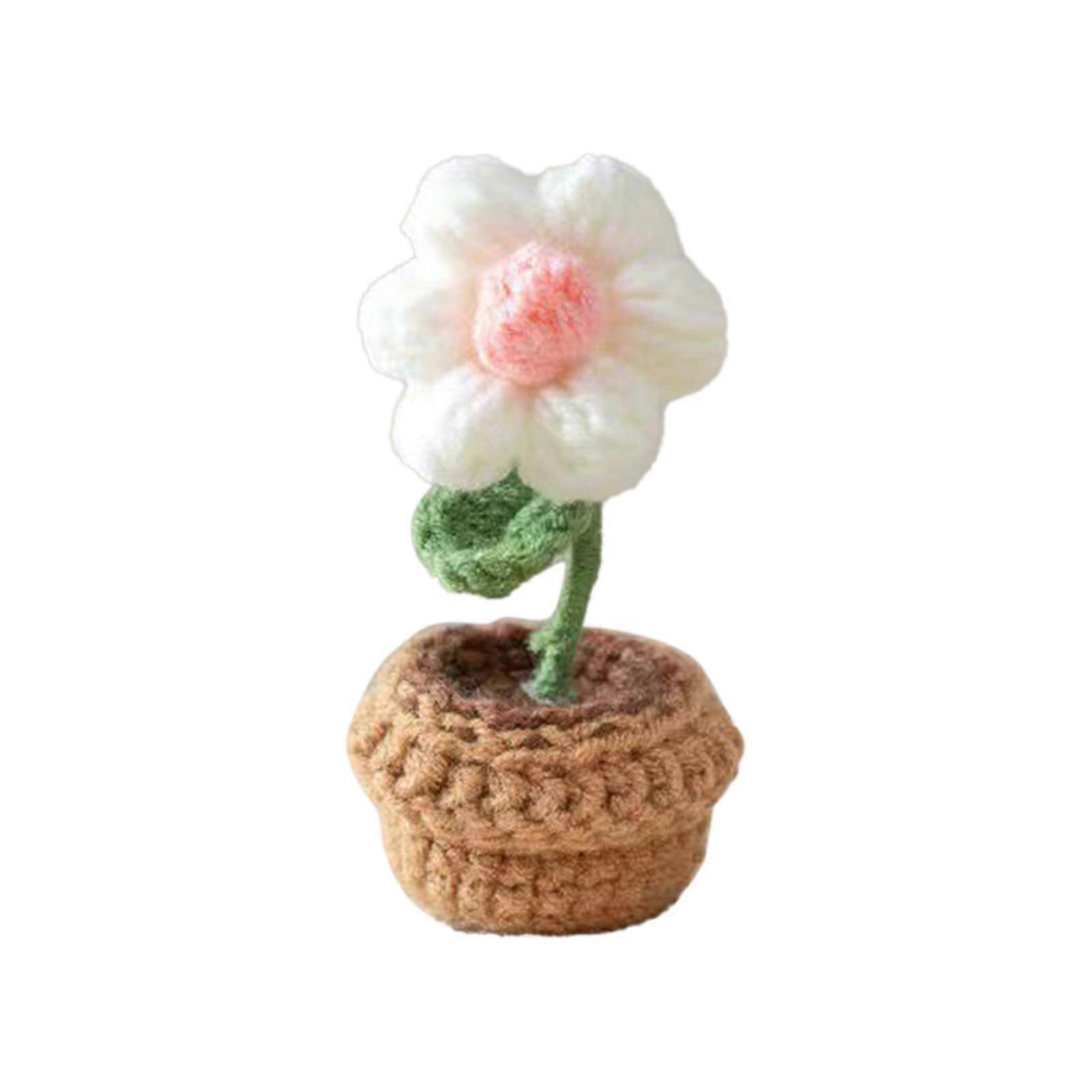 Handmade de tricotat floarea soarelui ideal accesoriu simulare ghiveci Decor Home